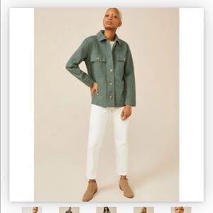 Hunter green jacket / chore coat